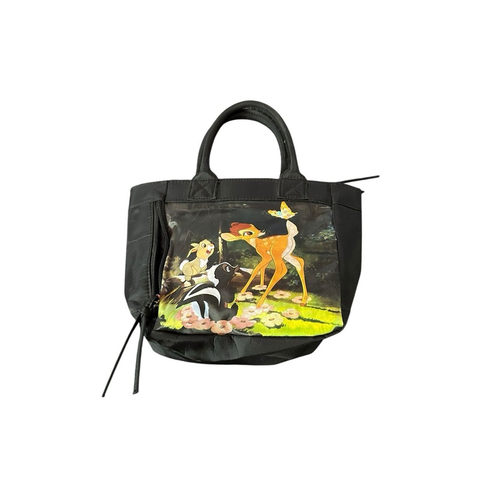 disney bambi & friends top handle small purse black rare